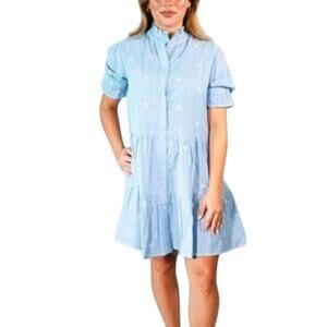 Stark x Rose Blue White Midi Dress NWT XS